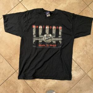 Vintage Neil Young “Music in Head” Tour Graphic T-Shirt Black Size L